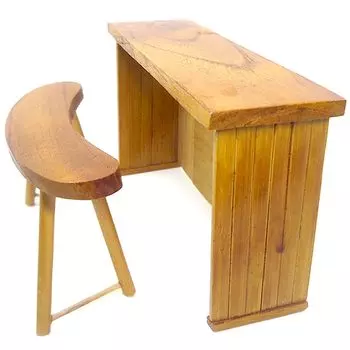 moin moin миниатюрная мебель масштабная мебель стол стул комплект из 2 предметов кукольный домик диван скамья барная стойка кафе одинарный ретро антиквариат коричневый дерево деревянный