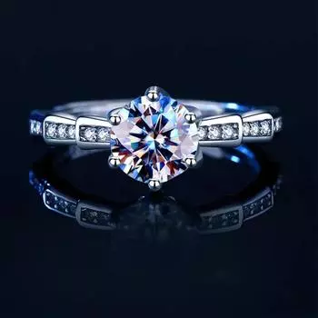 Женское кольцо с шестигранным бамбуковым шарниром из муассанита, стерлинговое серебро S925, доступная роскошь, мода opening adjustable