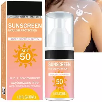 Moisturizing Sunscreen, Effective, Oxidation, Sunscreen And Waterproof, Oil Free Lotion, Sunscreen For Sensitive People 30ML One size белый