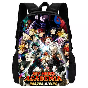 Мой герой академия школьный рюкзак мультфильм школьные сумки для мальчиков и девочек, Amine игровой ранец для детей прочный и легкий 15 inches