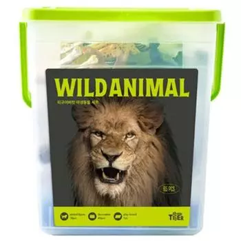 Мой маленький тигренок фигурка ведро дикое животное 65p набор, популярные игрушки в Корее