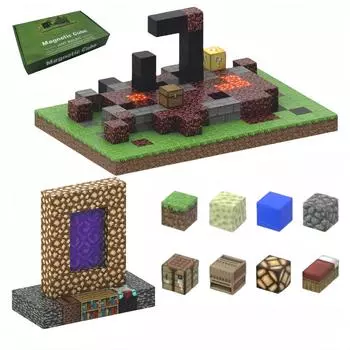 Мой мир DIY Магнитные строительные блоки Детский архитектурный набор Головоломка Образовательные игрушки Набор кирпичиков Рождественские подарки для детей