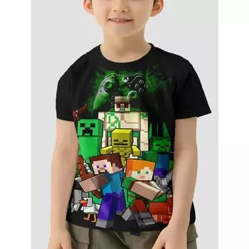 Мой мир Одежда Одежда для мальчиков Детские топы Рубашки Топы Футболка для мальчика Детская футболка Детские футболки Одежда для мальчиков С коротким рукавом 100cm