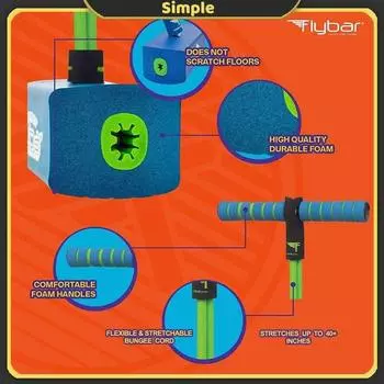 Мой первый батут-прыгун из пеноматериала для детей, веселый и безопасный батут-прыгун из пеноматериала и резинки для детей от 3 лет и старше, игрушки для малышей (синий)