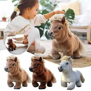 Мой реалистичный робот-пони, реалистичный робот-пони, PonyPal, интерактивный пони Реалистичный пони - ходит, лает и виляет хвостом белый