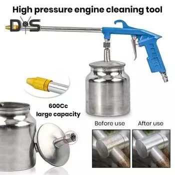 Мойка для автомобиля с большим чайником, эргономичным дизайном, нескользящей ручкой, курковым выключателем, пенной пушкой для мойки под давлением серебряный