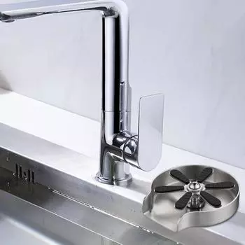 Мойка для бутылок для раковины, широкое применение, глубокая очистка, серебристый цвет, полезный очиститель для стеклянных чашек и кранов для домашнего хозяйства