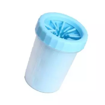 Мойка для лап домашних животных с мягкой щетиной, глубокая очистка, портативная чашка для чистки ног для собак и кошек, чашка для путешествий, кемпинга, дома, маленькая синяя