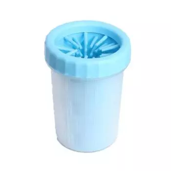 Мойка для лап домашних животных с мягкой щетиной, глубокая очистка, портативная чашка для чистки ног для собак и кошек, чашка для путешествий, кемпинга, дома, маленькая синяя