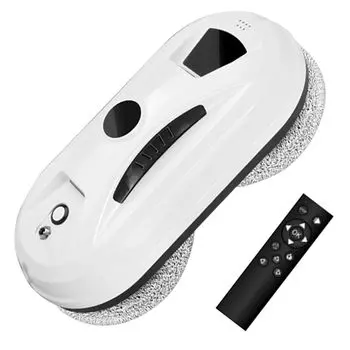 Мойка окон Мойка окон Автоматическая мойка стекол Сильный вакуумный очиститель оконных стекол Край стекла для окон и влажной и сухой уборки Пульт дистанционного управления Японский белый