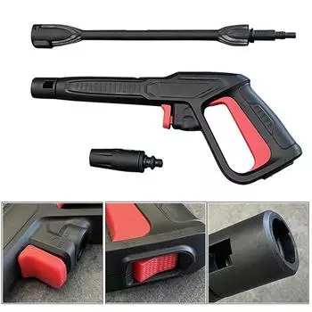 Мойка высокого давления для автомойки, распылитель водяного пистолета для AR/Black&Deck/Bosch AQT, инструменты для чистки сада и водопроводная труба длиной 5/6/8 метров чёрный