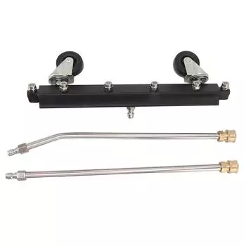 Мойка высокого давления для чистки днища с 6 насадками, 2 удлинительными трубками, щетка для мытья под автомобилем