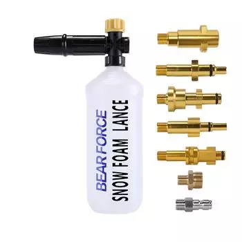Мойка высокого давления Регулируемая пенная пушка Автомойка Пенная насадка для снега Высокое давление Пенообразователь Пенный генератор Автомобильный очиститель пены Спрей