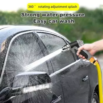 Мойка высокого давления с нескользящей ручкой Мощная регулируемая конструкция Универсальный герметичный садовый шланг Насадка для мойки высокого давления чёрный