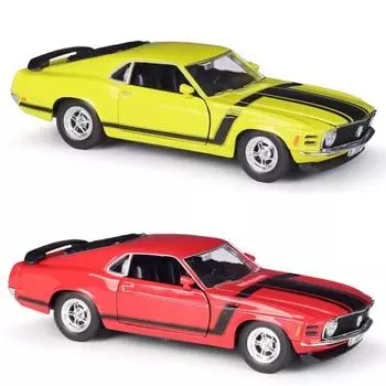 Мойкирпичхаус1:24. Mustang Boss 302 Muscle Racing 1970 года, спортивная модель, коллекция литых под давлением металлических автомобилей красный