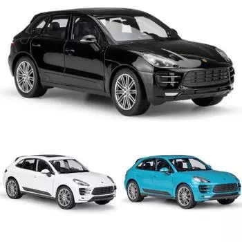 Мойкирпичный дом 1:24 Macan Turbo City SUV Спортивная модель, литая под давлением металлическая коллекция автомобилей синий