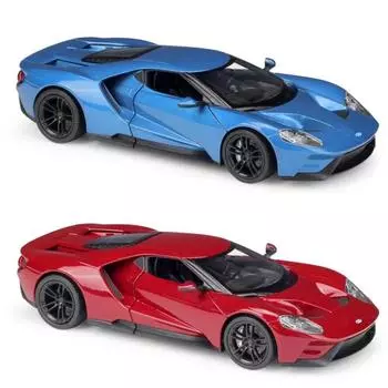 Мойкирпичный дом 1:24. Спортивная модель GT Super Racing 2017 года, литая под давлением, коллекция металлических дисплеев для автомобилей синий