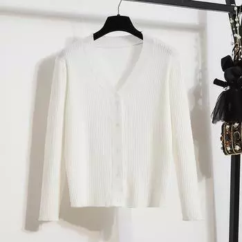 MOJTA Bao Ruisha эластичный свободный тонкий женский свитер больших размеров с длинными рукавами, однотонный пригородный свитер