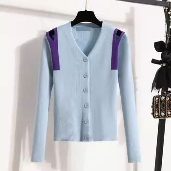 MOJTA женская осенняя однотонная свободная трикотажная блузка больших размеров с длинными рукавами XL