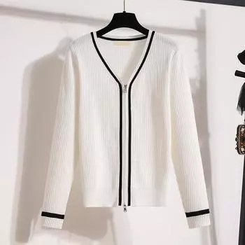 MOJTA женская осенняя однотонная свободная трикотажная блузка больших размеров с длинными рукавами