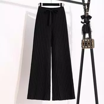 MOJTA женские осенне-зимние повседневные свободные брюки больших размеров с высокой талией и брюками