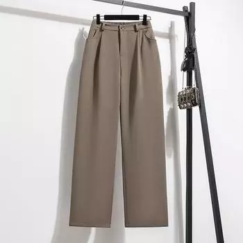 MOJTA женские весенне-осенние повседневные свободные брюки больших размеров с высокой талией, брюки