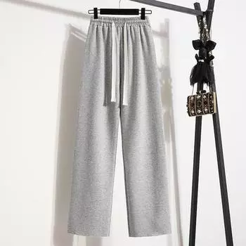 MOJTA женские весенне-осенние повседневные свободные брюки больших размеров с высокой талией, брюки