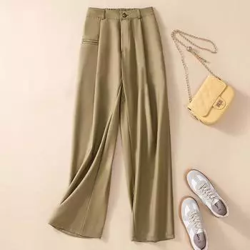 MOJTA женские весенне-осенние повседневные свободные брюки больших размеров с высокой талией, брюки