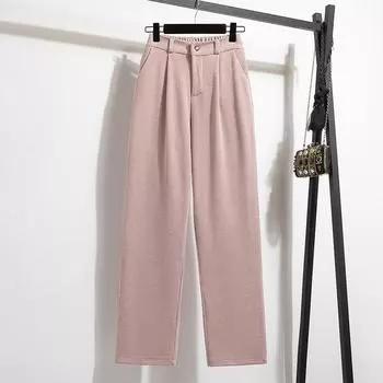 MOJTA женские весенне-осенние повседневные свободные брюки больших размеров с высокой талией, брюки