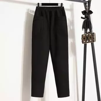 MOJTA женские весенне-осенние повседневные свободные брюки больших размеров с высокой талией, брюки