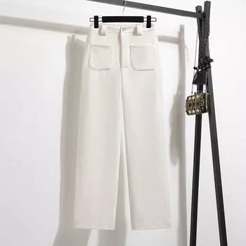 MOJTA женские весенне-осенние повседневные свободные брюки больших размеров с высокой талией, брюки