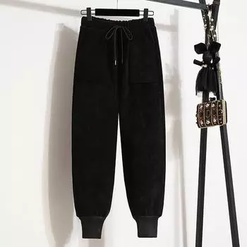 MOJTA женские весенне-осенние повседневные свободные брюки больших размеров с высокой талией, брюки