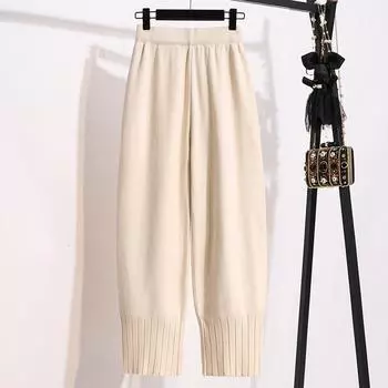 MOJTA женские весенне-осенние повседневные свободные брюки больших размеров с высокой талией, брюки