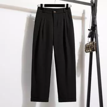 MOJTA женские весенне-осенние повседневные свободные брюки больших размеров с высокой талией, брюки L хаки