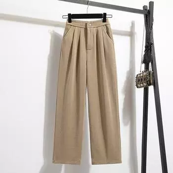 MOJTA женские весенне-осенние повседневные свободные брюки больших размеров с высокой талией, брюки