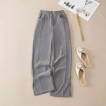 MOJTA женские весенне-осенние повседневные свободные брюки больших размеров с высокой талией, брюки