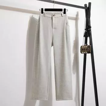 MOJTA женские весенне-осенние повседневные свободные брюки больших размеров с высокой талией, брюки L хаки