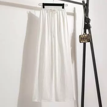 MOJTA женские весенне-осенние повседневные свободные брюки больших размеров с высокой талией, брюки