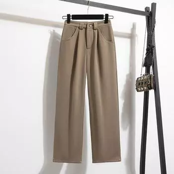 MOJTA женские весенне-осенние повседневные свободные брюки больших размеров с высокой талией, брюки
