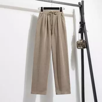 MOJTA женские весенне-осенние повседневные свободные брюки больших размеров с высокой талией, брюки