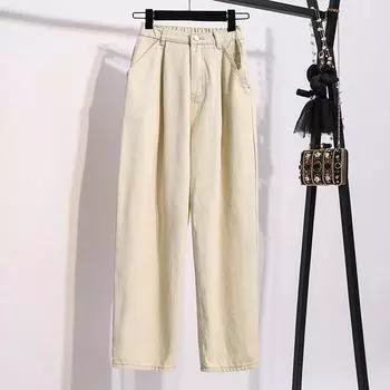 MOJTA женские весенне-осенние повседневные свободные брюки больших размеров с высокой талией, брюки