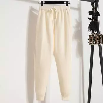 MOJTA женские весенне-осенние повседневные свободные брюки больших размеров с высокой талией, брюки