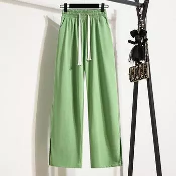 MOJTA женские весенне-осенние повседневные свободные брюки больших размеров с высокой талией, брюки