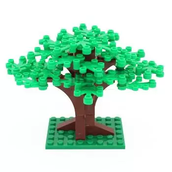 Мок DIY Садовые растения Маленькое дерево 9 цветов Двор Просветить Строительный блок Кирпичи Совместимы Все бренды Собирает Частицы