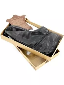 Мокасины из козьей кожи (черный) 36