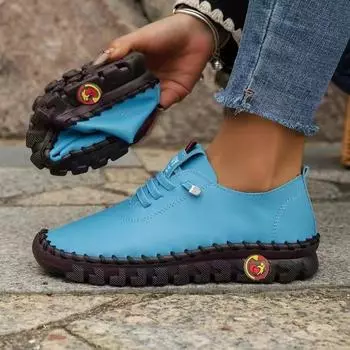 Мокасины Одиночные туфли Мамины туфли Мягкая подошва Большие размеры Женские туфли 35 красный