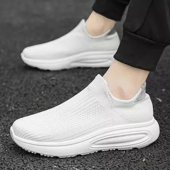 Мокасины Slip On, легкие сетчатые кроссовки для мужчин, повседневная спортивная мужская обувь, дышащие летние кроссовки для ходьбы, бесплатная доставка 39