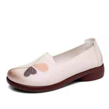 Мокасины, женская обувь из мягкой кожи, женские прогулочные туфли без шнуровки, лоферы для мам, женские удобные туфли на плоской подошве 37 белый