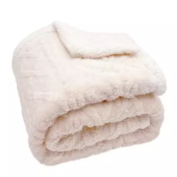 Mokoya Winter Thick Stylish Large Scandinavian Lightweight Odor Mite Static Control Blanket, полутораспальное, 150x205 см, 2-х компонентное одеяло, размер Boa, белый