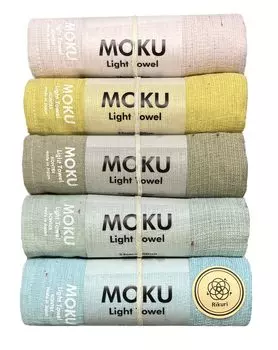 MOKU набор из 5 полотенец для лица Kontex Imabari 33 x 100 см сделано в Японии праздничный подарок Aqua [Contex] (Нежно-розовый, Лимонный, Хаки, Мятный, =